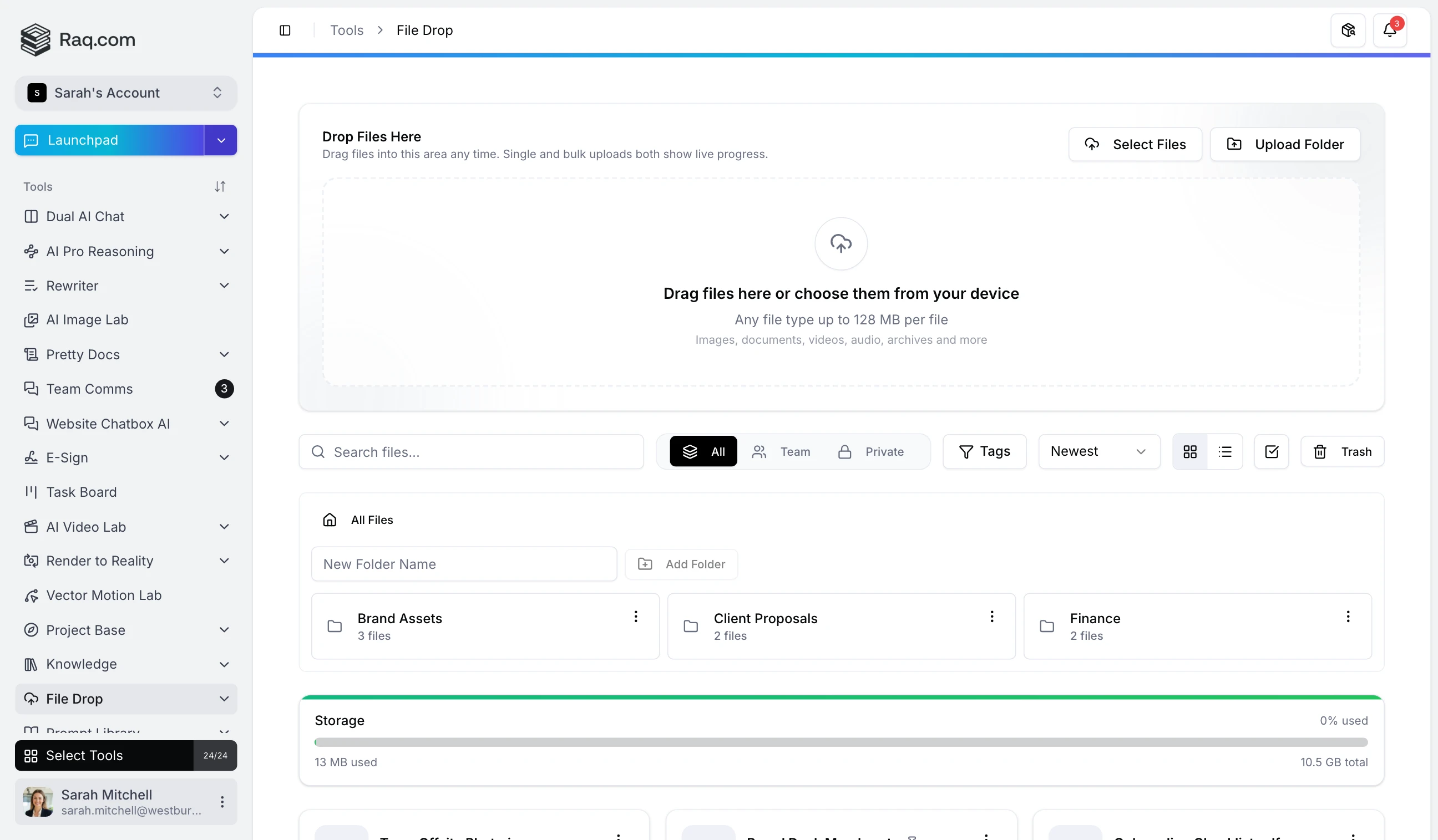 File Drop: Cloud Storage with AI-Powered Linking